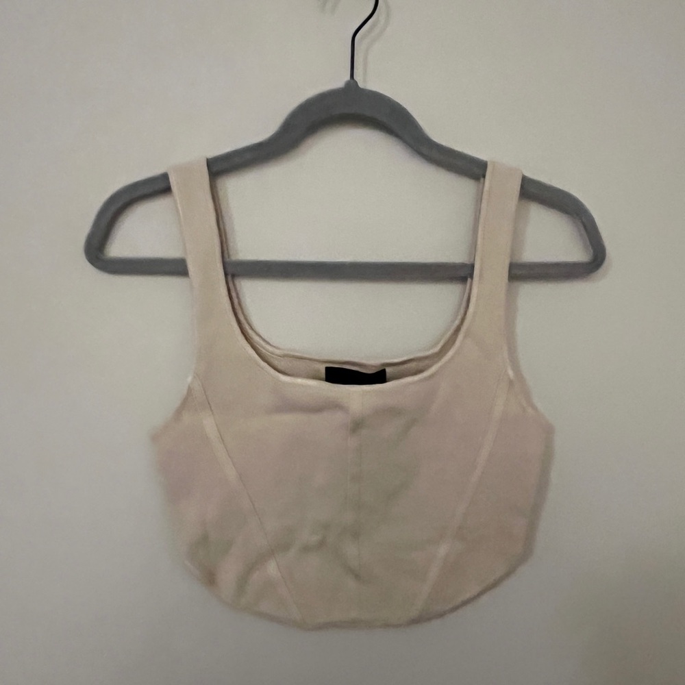 House of Harlow 1960 Cream Crop Top